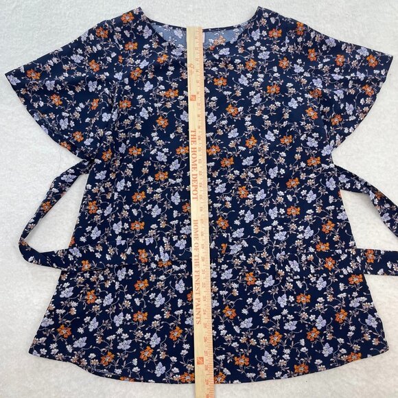 Isabel Maternity Ingrid & Isabel Floral Print Flowy Sleeve Blouse Size Medium - Picture 6 of 6